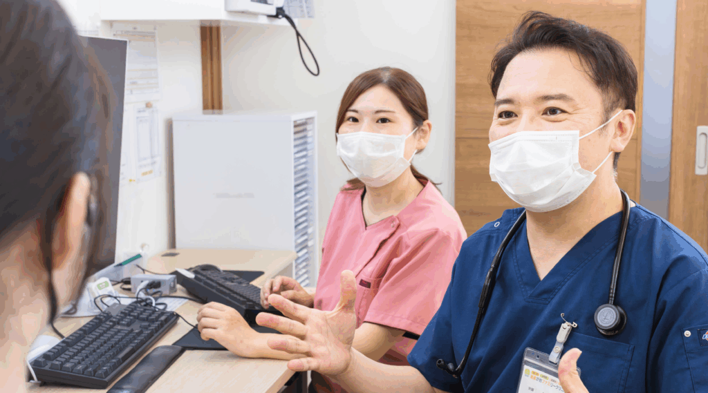 院長診察風景シュライバー付きイメージ画像